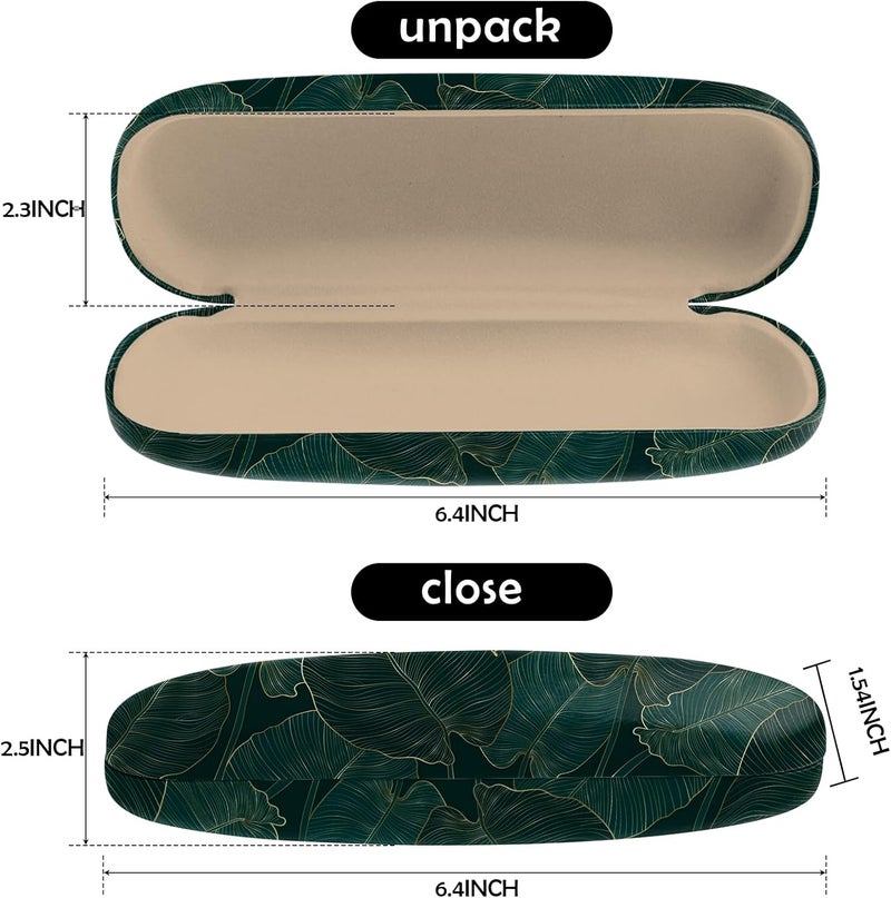 Cabreche Glasses Case Hard Shell Eyeglass Portable Glasses Eyeglasses Holder Box with Cleaning Cloth Women Girls Men Cute - Image 2